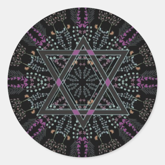 Shana Tova Jüdisches Neujahr Runder Aufkleber (Vorderseite)