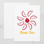 Shana Tova mit Äpfeln Feiertagskarte (Vorne/Hinten)