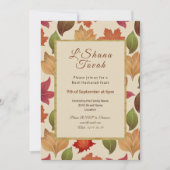 Shana Tova Neujahrsfest Herbstblätter Einladung (Vorderseite)