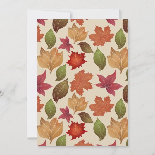 Shana Tova Neujahrsfest Herbstblätter Einladung (Rückseite)