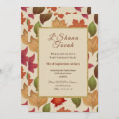 Shana Tova Neujahrsfest Herbstblätter Einladung (Vorne/Hinten)