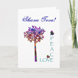 Shana Tova-Peace und Liebe Apple Tree Feiertagskarte