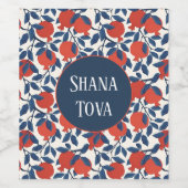 Shana Tova Pomegranate Weinetikett (Einzelnes Label)