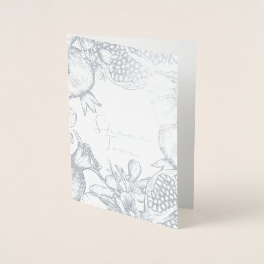 Shana Tova Rosh Hashana Jüdisches Neujahr Folienkarte (Vorderseite)