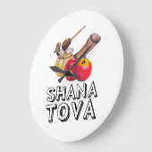 Shana Tova / Rosh Hashanah Große Wanduhr (Winkel)