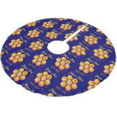 SHANA TOVA Rosh Hashanah Polyester Weihnachtsbaumdecke (Schrägansicht)