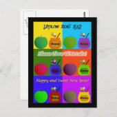 Shana Tova - Stil für Apple, Honey & Biene Niedlic Postkarte (Vorne/Hinten)