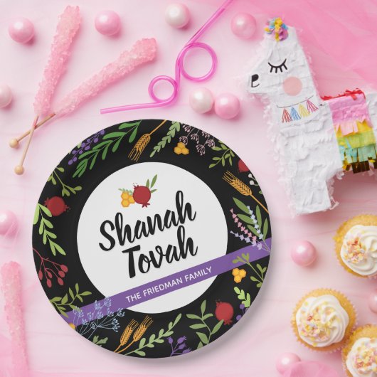 Shana Tovah Rosh Hashanah Judenneues Jahr Pappteller (Party)