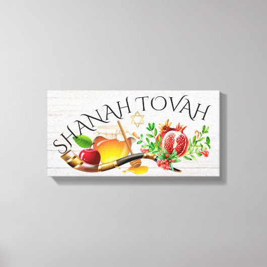 Shanah Tovah Leinwand Art (Vorderseite)