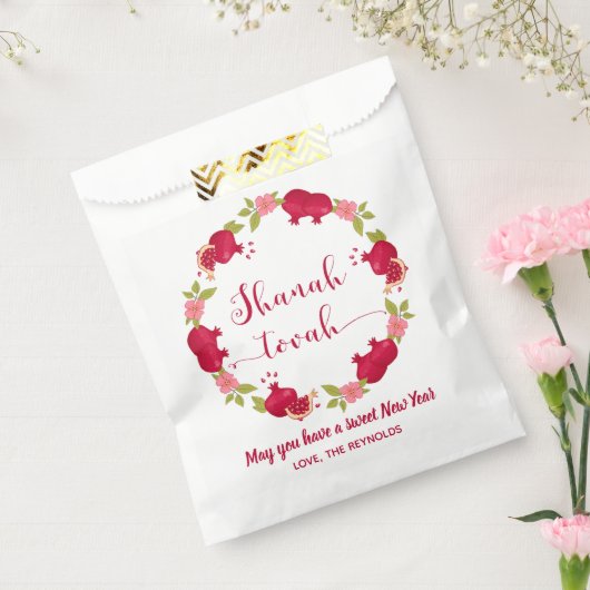 Shanah Tovah Neujahr Granatapfel Blume Wreath Geschenktütchen (Versiegelt)