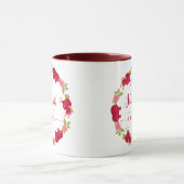 Shanah Tovah Neujahr Granatapfel Blume Wreath Tasse (Zentrum)