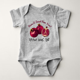 Shanah Tovah Pomegranate Baby Strampler