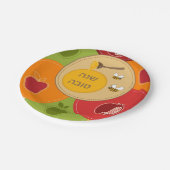 Shanah Tovah Rosh Haschanah Jüdisches Neujahr Pappteller (Schrägansicht)