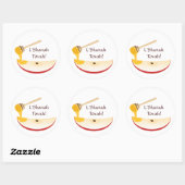 Shanah Tovah Rosh Hashanah Judenneues Jahr Runder Aufkleber (Blatt)