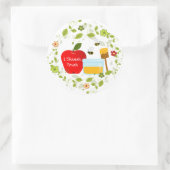 Shanah Tovah Rosh Hashanah Judenneues Jahr Runder Aufkleber (Tasche)