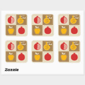 Shanah Tovah Rosh Hashanah jüdisches neues Jahr Quadratischer Aufkleber (Blatt)