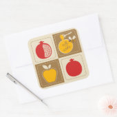 Shanah Tovah Rosh Hashanah jüdisches neues Jahr Quadratischer Aufkleber (Umschlag)