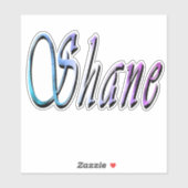 "Shane" Bunter Shane Name, Aufkleber (Blatt)