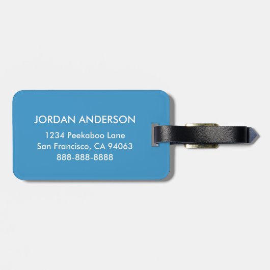 Shane der Esel Gepäckanhänger (Rückseite horizontal)