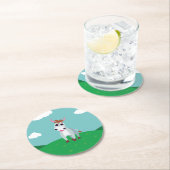 Shane der Esel Runder Pappuntersetzer (Vor Ort)