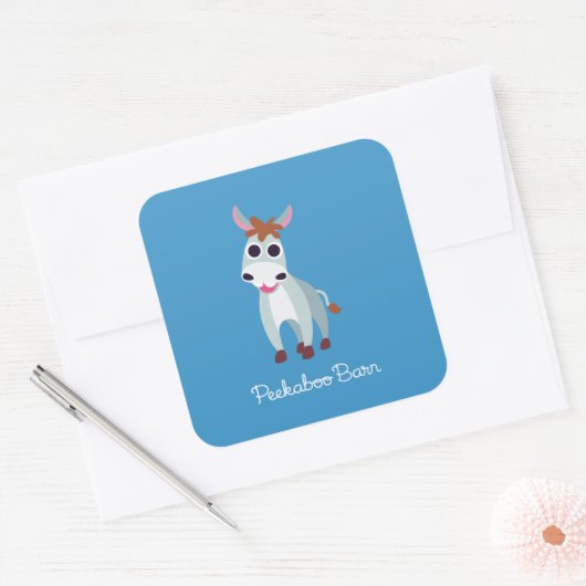 Shane the Donkey Quadratischer Aufkleber (Umschlag)