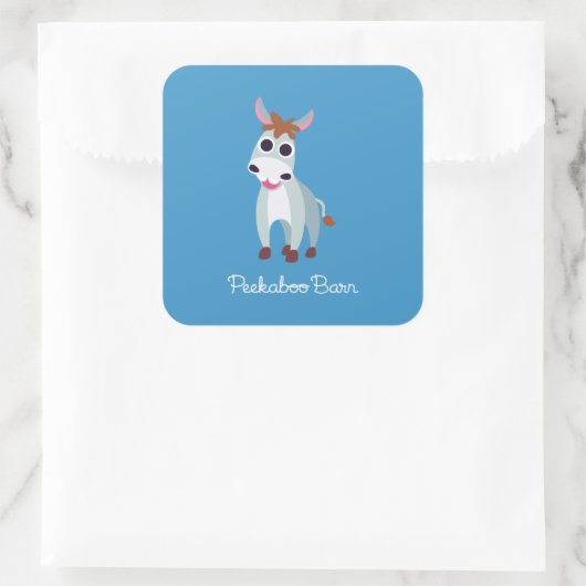 Shane the Donkey Quadratischer Aufkleber (Tasche)