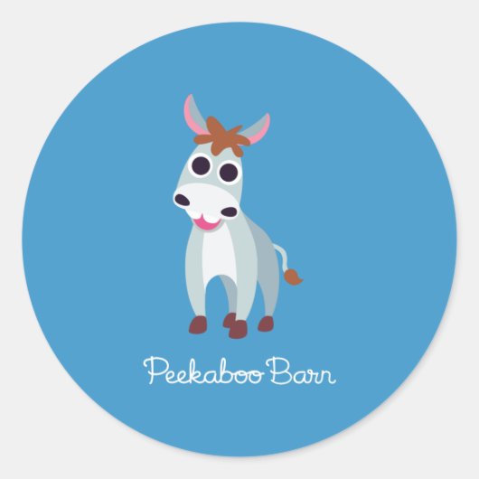 Shane the Donkey Runder Aufkleber (Vorderseite)