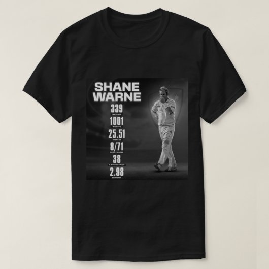 Shane Warne king of Spin RIP Death T-Shirt (Design vorne)
