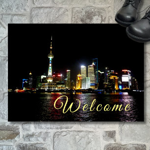 Shanghai am Night Doormat Fußmatte