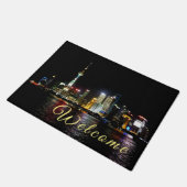 Shanghai am Night Doormat Fußmatte (Schrägansicht)