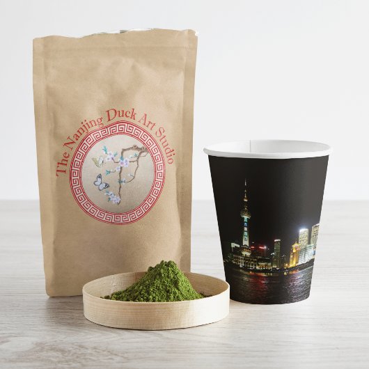 Shanghai at Night Paper Cups Pappbecher
