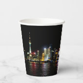Shanghai at Night Paper Cups Pappbecher (Rückseite)