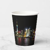 Shanghai at Night Paper Cups Pappbecher (Vorderseite)