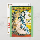 Shanghai Beauty Vintage chinesische Werbung Postkarte (Vorne/Hinten)