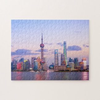 Shanghai China Asien Sehenswürdigkeit Skyline Suns Puzzle