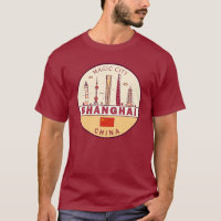 Shanghai China City Skyline Emblem