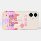 Shanghai China Pastell Reise Kunst Case-Mate iPhone Hülle (Rückseite (Horizontal))