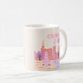 Shanghai China Pastell Reise Kunst Kaffeetasse (VorderseiteRechts)
