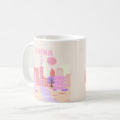 Shanghai China Pastell Reise Kunst Kaffeetasse (Vorderseite Links)