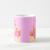 Shanghai China Pink Reise Kunst Kaffeetasse (Mittel)