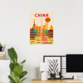 Shanghai China Reise Retroplakat Poster (Heimbüro)