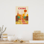 Shanghai China Reise Retroplakat Poster (Küche)