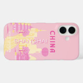 Shanghai China Reise Rosa Poster Case-Mate iPhone Hülle (Rückseite (Horizontal))