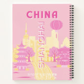 Shanghai China Reise Rosa Poster Notizblock (Rückseite)