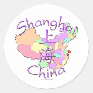 Shanghai-China Runder Aufkleber