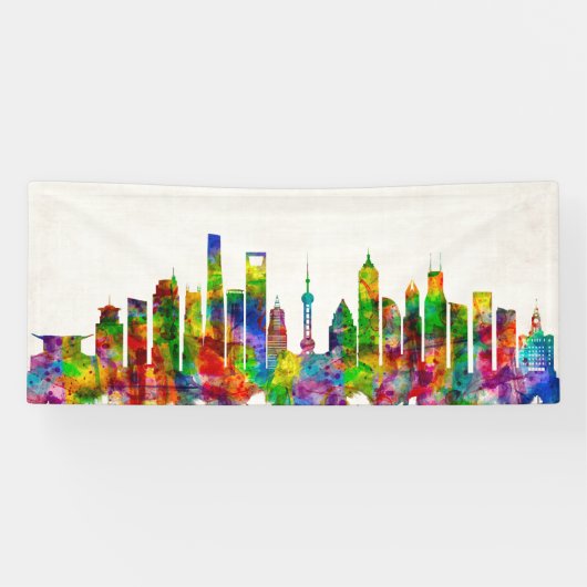 Shanghai China Skyline Banner (Horizontal)