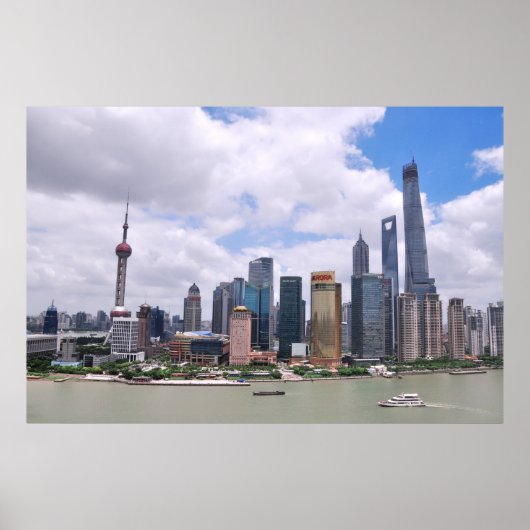 Shanghai, China Skyline Poster (Vorne)