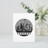 Shanghai China Skyline Postkarte (Stehend Vorderseite)