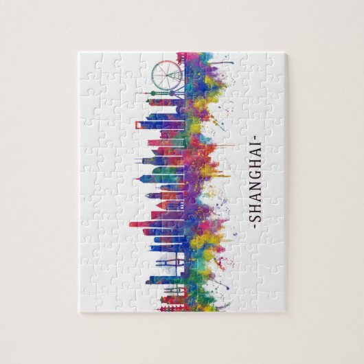 Shanghai China Skyline Puzzle (Vertikal)