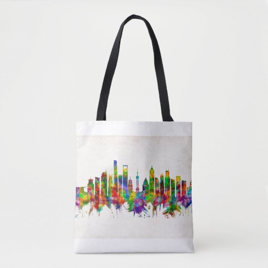 Shanghai China Skyline Tasche (Vorderseite)